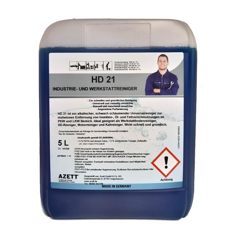 Industrie- und Werkstattreiniger AZETT HD21-Spezial, 5 Liter