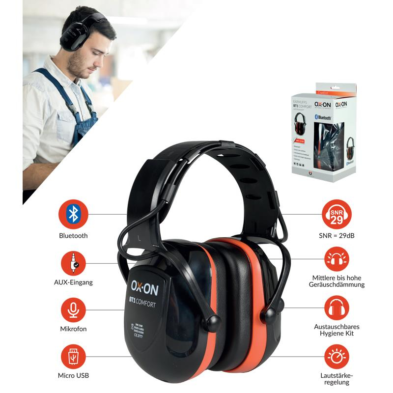 Bluetooth-Kapselgehörschützer Ox-On BT1 Comfort