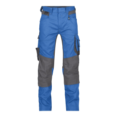 Dassy DYNAX Arbeitshose mit Stretch und Kniepolstertaschen azurblau/anthrazitgrau 44 (STANDARD Schrittlänge)