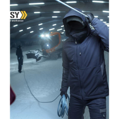 Dassy NORDIX Stretch-Winterjacke mit Kapuze azurblau L