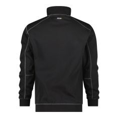 Dassy FELIX Sweatshirt mit Reißverschluss-Kragen, einfarbig schwarz 2XL