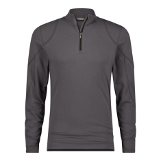 Dassy SONIC Langarm-T-Shirt mit Reißverschluss-Kragen anthrazitgrau/schwarz L