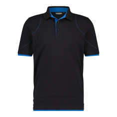 Dassy ORBITAL Poloshirt, zweifarbig schwarz/azurblau XS