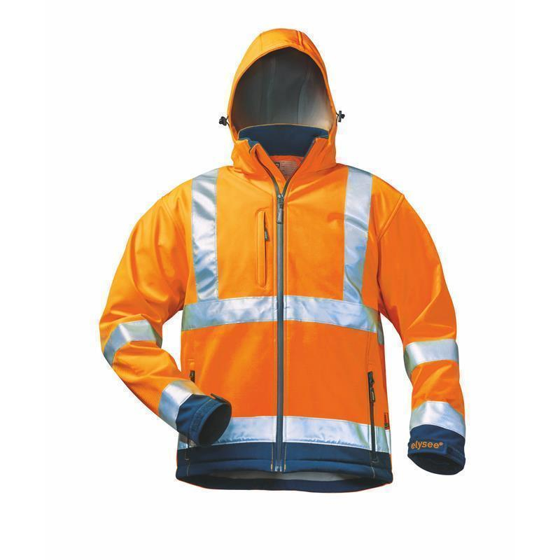 elysee Warnschutz Soft-Shell-Jacke mit Kapuze