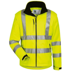 elysee Warnschutz Soft-Shell-Jacke mit abnehmbaren Ärmeln warngelb 4XL