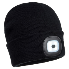 Wintermütze B029 mit LED-Kopflicht