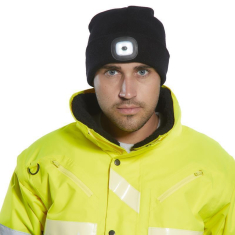 Wintermütze B029 mit LED-Kopflicht