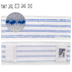 Mikrofasermopp 40 cm Premium, weiß/blau