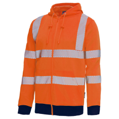 Warnschutz-Sweatjacke mit Kapuze Vizwell VW14B