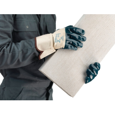 Handschuhe ANSELL ActivArmr® Hycron® 27-607 weiß/blau BW-Jersey mit Nitril, Größe 10