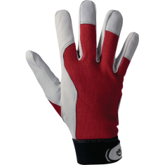 Handschuhe L&D Griffy rot/naturfarben...