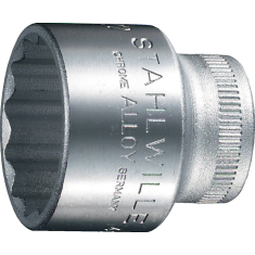 Steckschlüsseleinsatz 45 3/8 Zoll 12-kant SW 12mm...