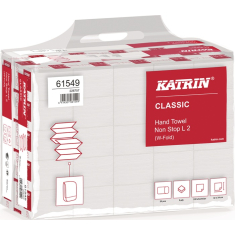 Falthandtuch Katrin Classic L 2 2-lagig weiß L240mm...