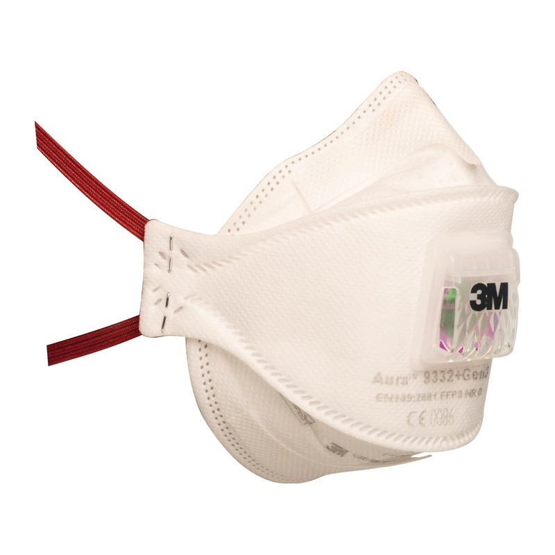 Atemschutzmaske Aura™ 9332+Gen3 FFP3/V NR D m.Ausatemventil,faltbar 3M