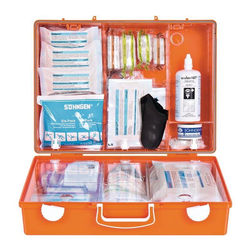 Erste Hilfe Koffer Beruf SPEZIAL Werkstatt B400xH300xT150ca.mm orange SÖHNGEN
