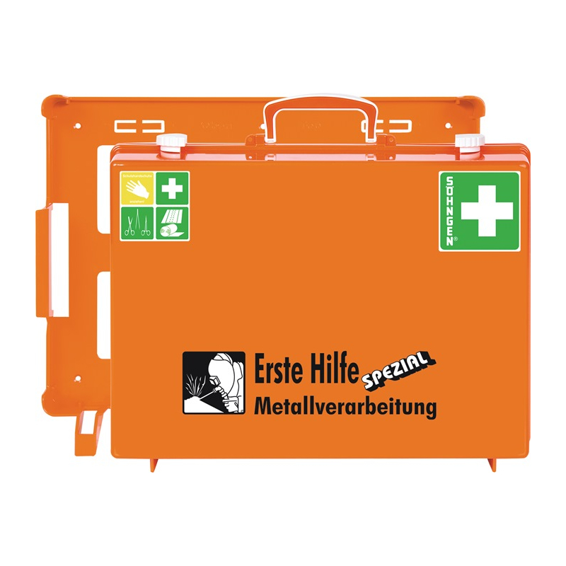 Erste Hilfe Koffer Beruf SPEZIAL Metallverarbeitung B400xH300xT150ca.mm orange