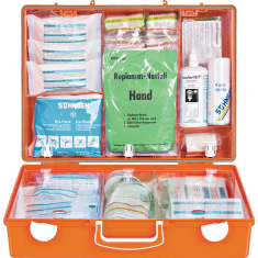 Erste Hilfe Koffer Beruf SPEZIAL Holzbearbeitung B400xH300xT150ca.mm orange