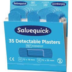 Pflasterstrips Salvequick detectable 6 Nachfüllpack...