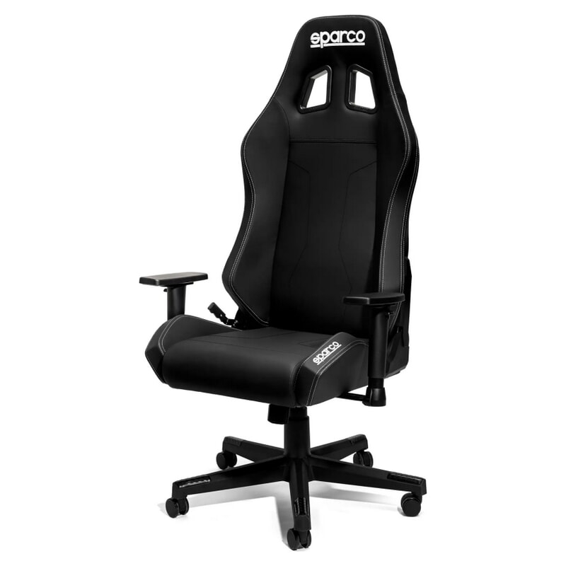 Sparco Bürostuhl Couch, Farbe: schwarz/silber