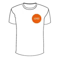 Logo-/Motiv-Stick, klein, auf die linke Brust vom Shirt...