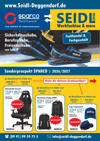 SEIDL Workfashion & more OHG | SPARCO Sonderprospekt